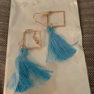 Teal blue tassel